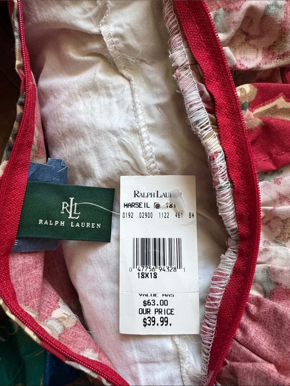 Ralph Lauren Danielle Maesellis twin bed set French country‎ roses red EUC